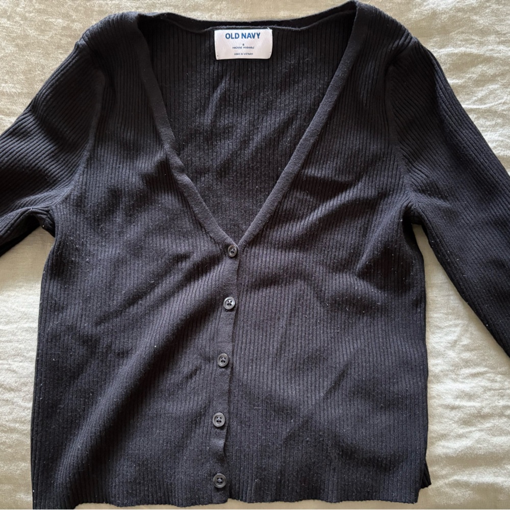 Old Navy Black Button-Up Cardigan